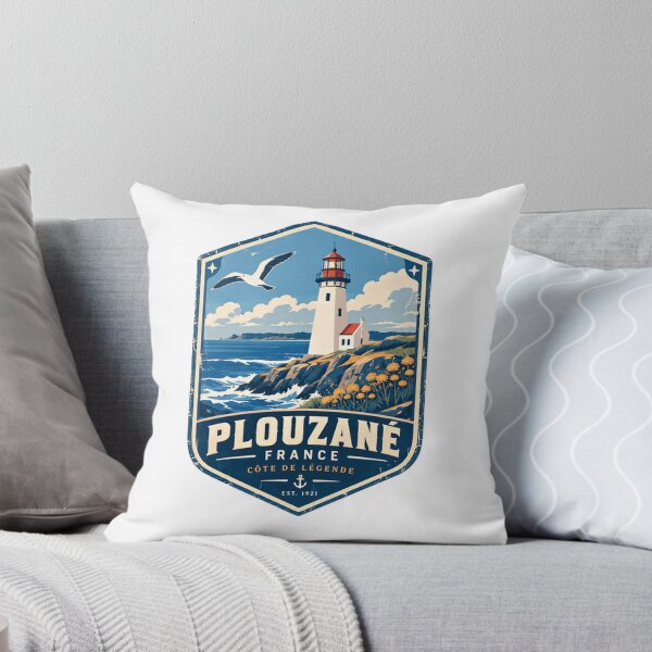 Item preview, Plouzané France Côte De Légende Est. 1921 Lighthouse Seascape Travel Souvenir designed and sold by Simsimah26Parks.