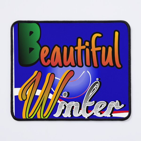 Item preview, Beautiful Winter Typography Colorful Gradient Graphic Art designed and sold by iceberg5000000.