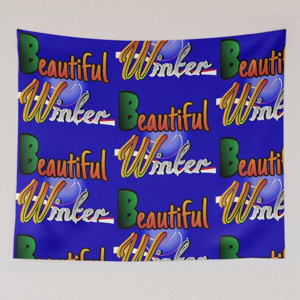 Item preview, Beautiful Winter Typography Colorful Gradient Graphic Art designed and sold by iceberg5000000.