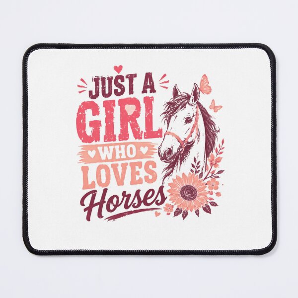 Item preview, Just A Girl Who Loves Horses Horseback Riding Equestrian designed and sold by SkeletonsDanger.