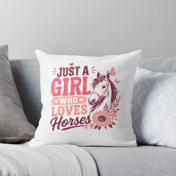 Item preview, Just A Girl Who Loves Horses Horseback Riding Equestrian designed and sold by SkeletonsDanger.