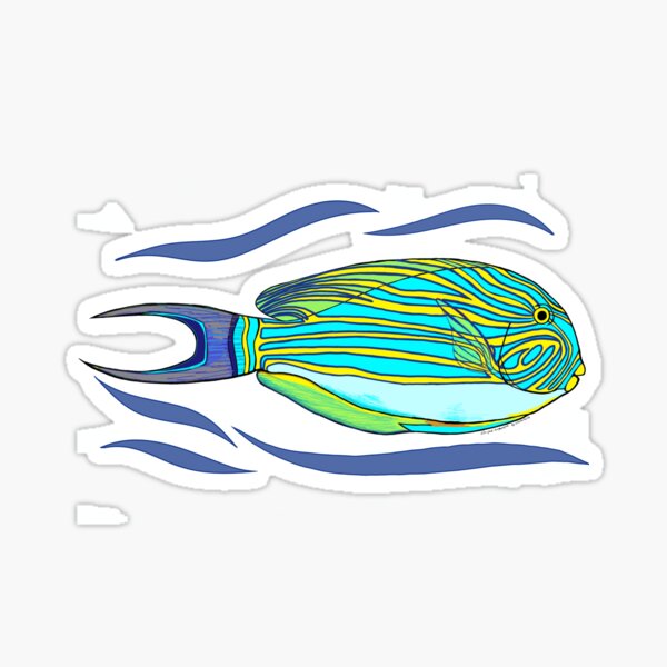 Striped Surgeonfish Sticker