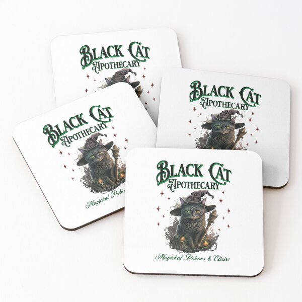 Item preview, Black Cat Apothecary Magickal Potions Witchy Halloween Art designed and sold by OwenGibbse.