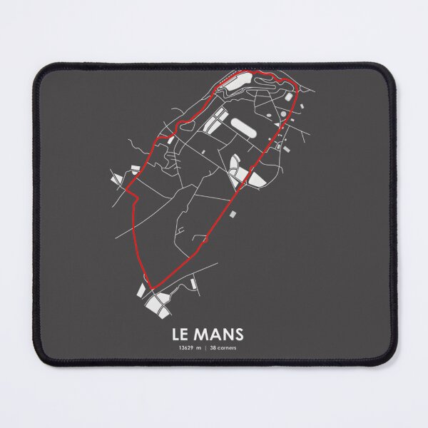Item preview, Le Mans France Racing Track Map Design in Red - Motorsports Circuit Illustration designed and sold by PORTALSTAR.