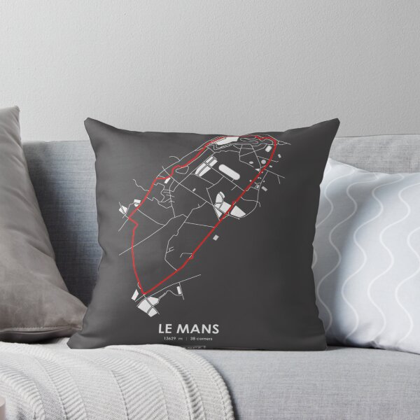 Item preview, Le Mans France Racing Track Map Design in Red - Motorsports Circuit Illustration designed and sold by PORTALSTAR.