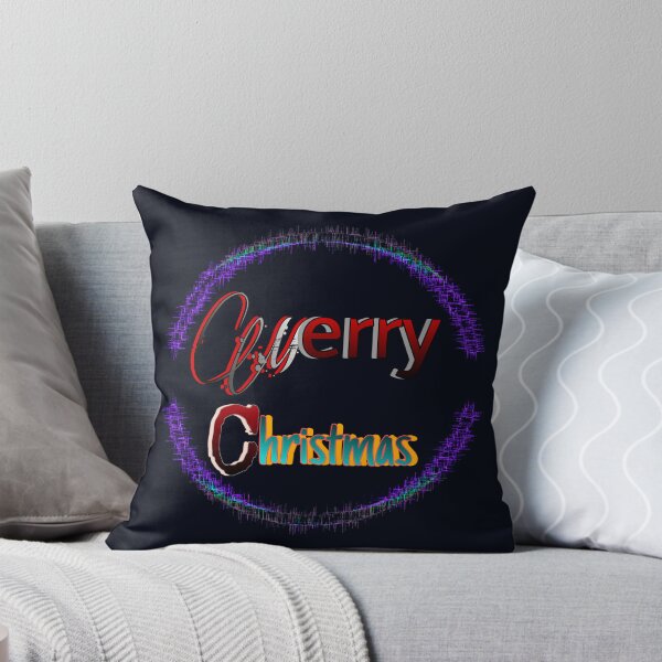 Item preview, Cyberpunk Neon Glitch Merry Christmas Typography designed and sold by iceberg5000000.