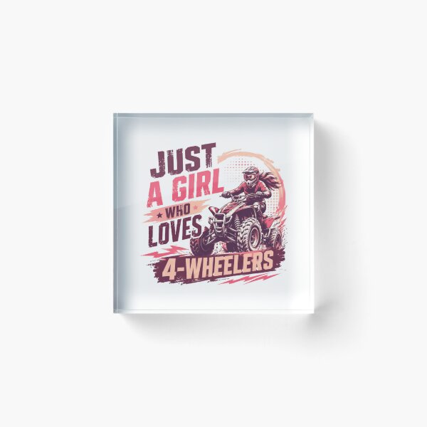 Item preview, Just A Girl Who Loves 4-Wheelers ATV Riding Woman Off Road Quad Rider designed and sold by SkeletonsDanger.