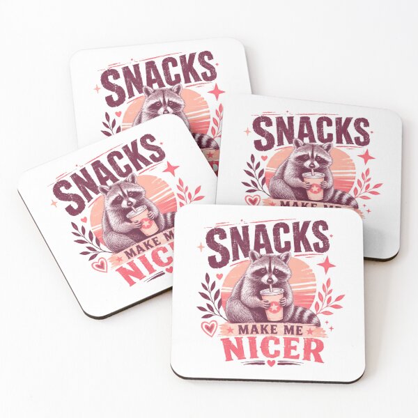 Item preview, Snacks Make Me Nicer Raccoon Funny Animal Snack Lover designed and sold by JonesFlora2025.