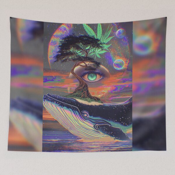 Item preview, The Whale's Floating Eden designed and sold by MongLongStudio.