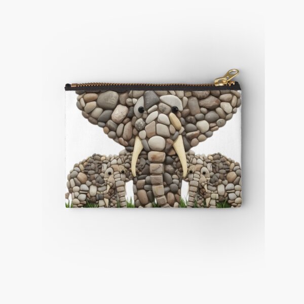 Item preview, Artisan Pebble Elephant Family Portrait (Very descriptive and appealing) designed and sold by PrintWavePro.