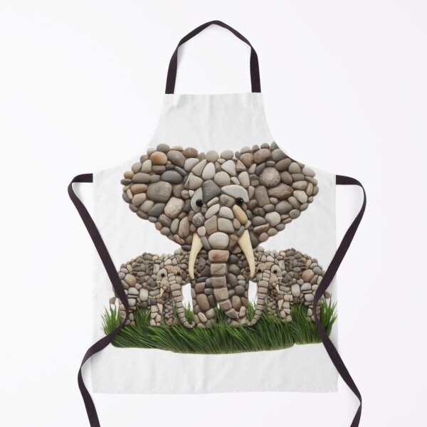 Item preview, Artisan Pebble Elephant Family Portrait (Very descriptive and appealing) designed and sold by PrintWavePro.