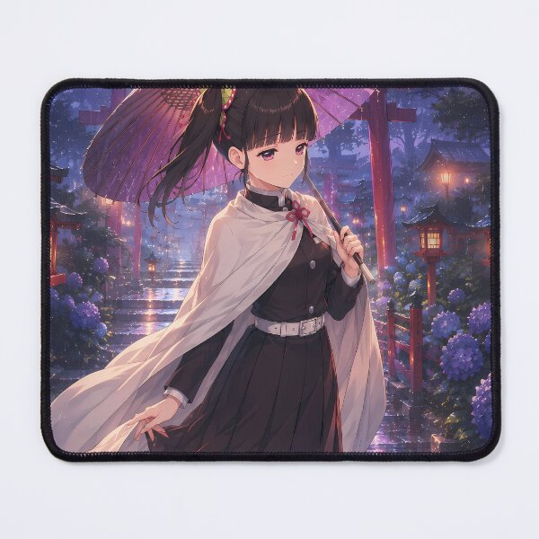 Item preview, Kanao Tsuyuri Demon Slayer Rainy Shrine Umbrella designed and sold by SolenneAzur.