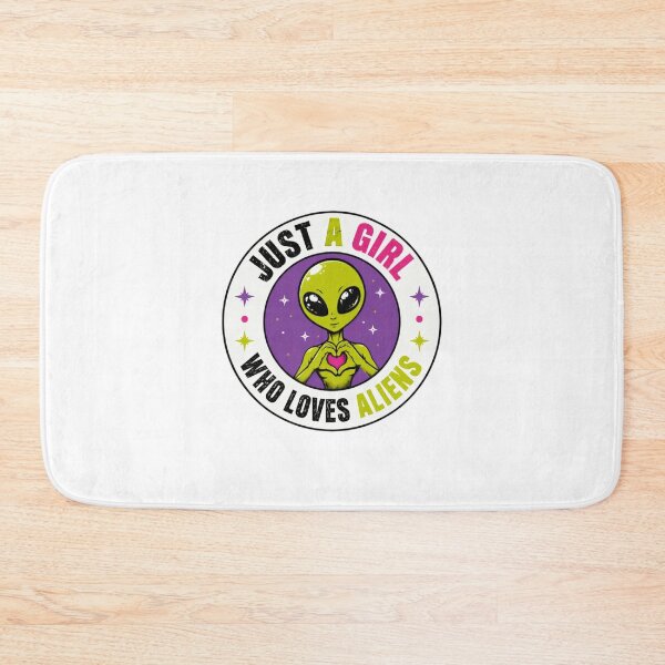 Item preview, Just A Girl Who Loves Aliens Extraterrestrial Lover Space Fan designed and sold by SkeletonsDanger.