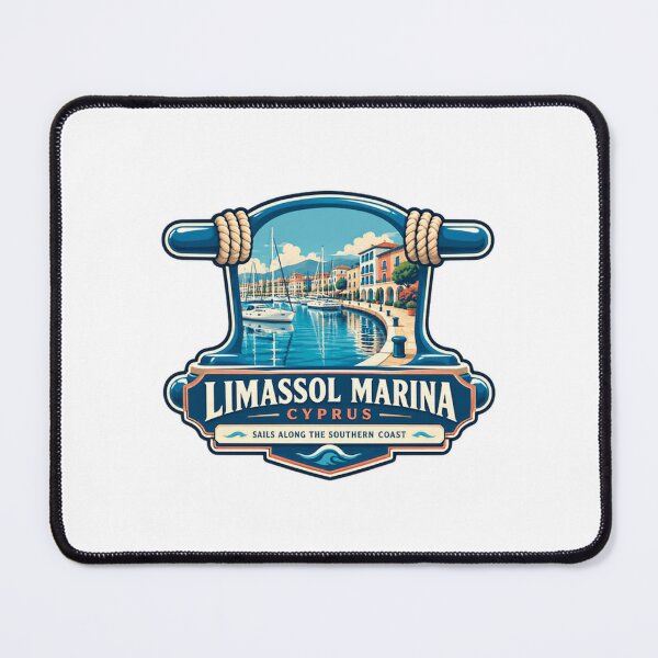 Item preview, Limassol Marina Cyprus Sails Along The Southern Coast Travel Tourist Sailor Souvenir designed and sold by SEEM-drawing.