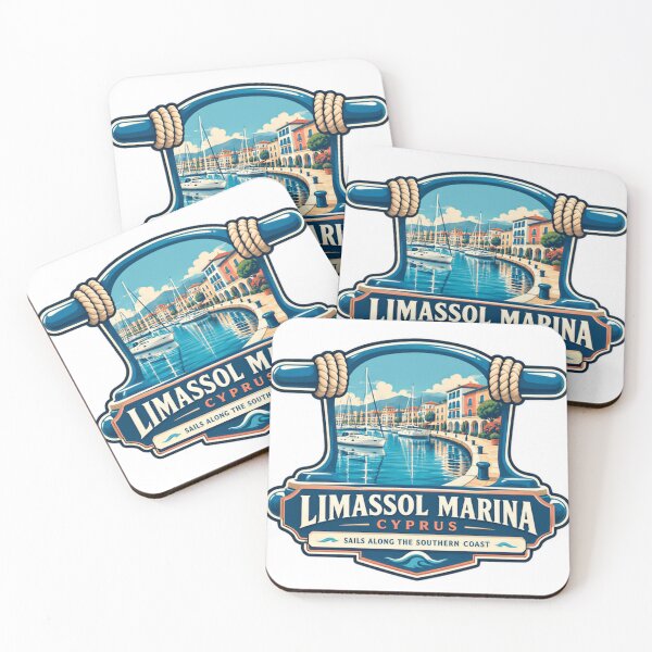 Artikelvorschau, Limassol Marina Zypern Segeln entlang der Südküste Reise Tourist Segler Souvenir entworfen und verkauft von SEEM-drawing.