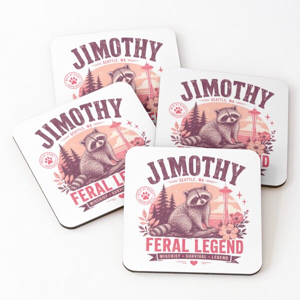 Item preview, Jimothy Feral Legend Raccoon Seattle Washington Wild At Heart Unapologetic designed and sold by JonesFlora2025.