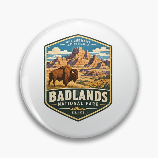 Item preview, Badlands National Park Wild Landscapes Lasting Legacies USA Travel Souvenir Bison Wildlife designed and sold by Simsimah26Parks.