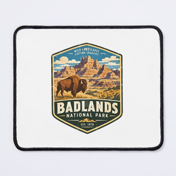 Item preview, Badlands National Park Wild Landscapes Lasting Legacies USA Travel Souvenir Bison Wildlife designed and sold by Simsimah26Parks.