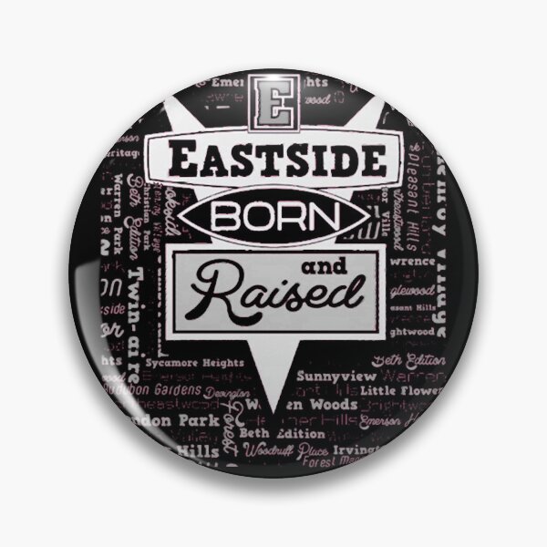 Item preview, Born and Raised Eastside Retro Typography Neighborhood Poster designed and sold by OwenGibbse.
