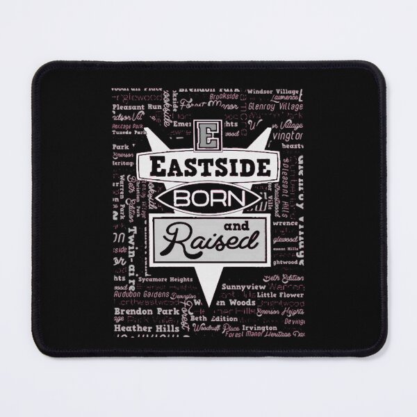 Item preview, Born and Raised Eastside Retro Typography Neighborhood Poster designed and sold by OwenGibbse.