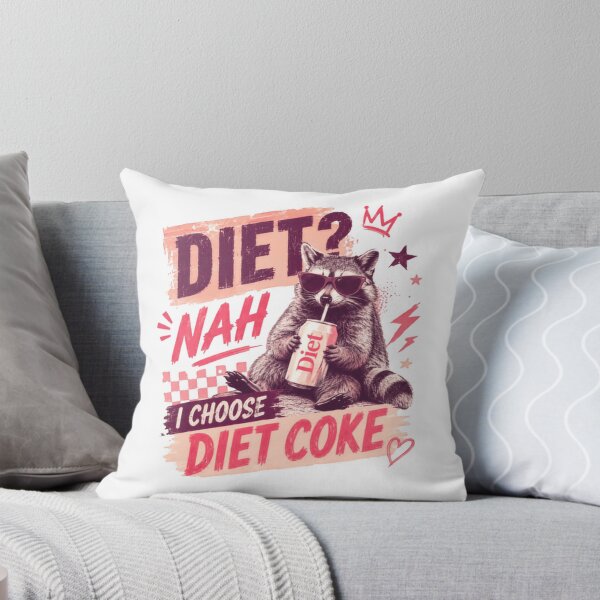 Item preview, Diet? Nah I Choose Diet Coke Funny Raccoon Diet Humor designed and sold by JonesFlora2025.