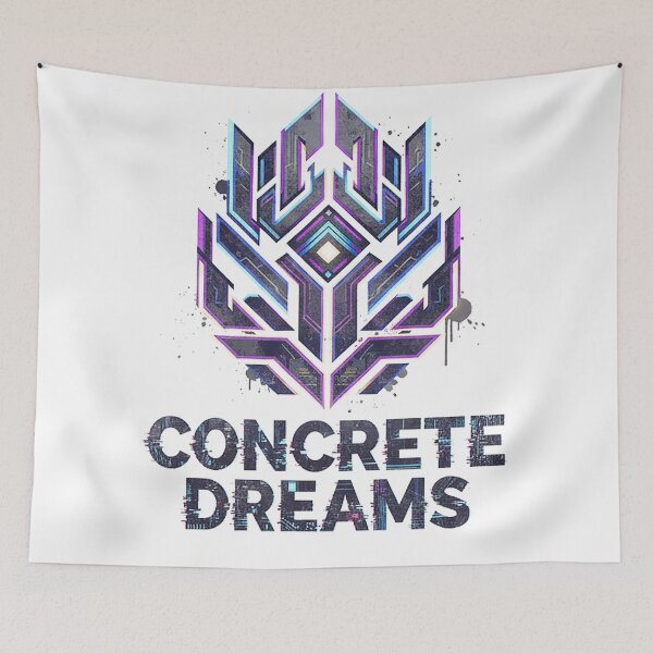 Item preview, Concrete Dreams Cyberpunk Geometric Futuristic Streetwear designed and sold by cannsuh.