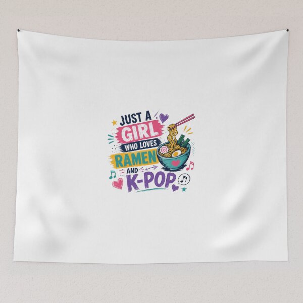 Item preview, Just A Girl Who Loves Ramen And K-Pop Korean Pop Fan Foodie Woman designed and sold by JonesFlora2025.