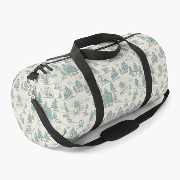 Item preview, Extinct Ice Age Animals Toile de Jouy in Teal designed and sold by somecallmebeth.