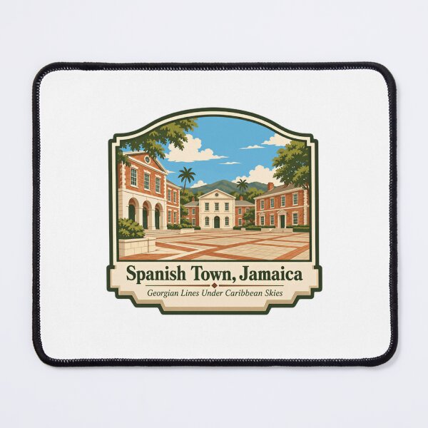 Item preview, Spanish Town, Jamaica Georgian Lines Under Caribbean Skies Jamaican Travel Souvenir Caribbean History designed and sold by SEEM-drawing.