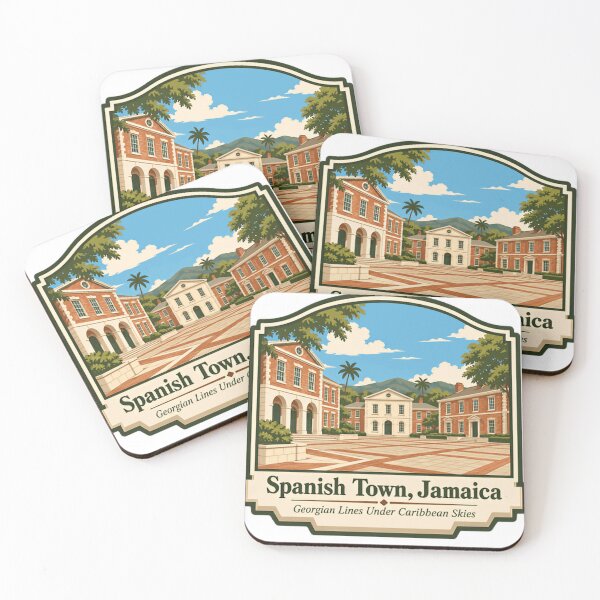 Item preview, Spanish Town, Jamaica Georgian Lines Under Caribbean Skies Jamaican Travel Souvenir Caribbean History designed and sold by SEEM-drawing.
