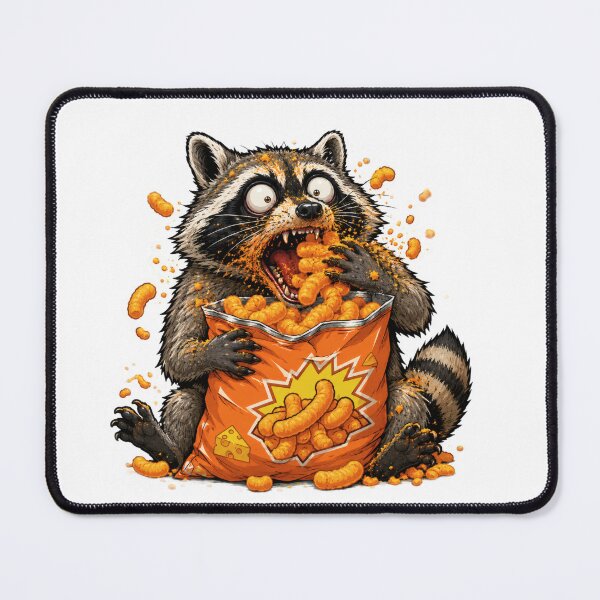 Item preview, Cheese Dust Snack Attack Raccoon designed and sold by TrendScanner.