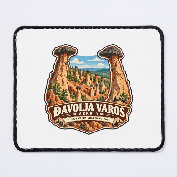 Item preview, Davolja Varos Serbia Stone Towers Shaped By Time Natural Landmark Travel Souvenir designed and sold by SEEM-drawing.