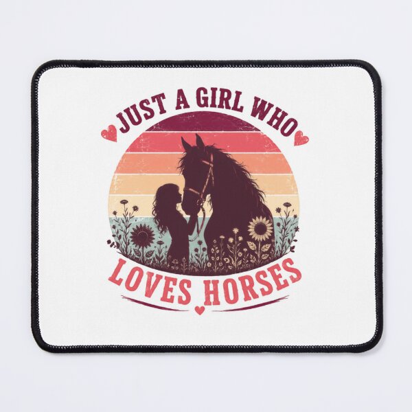 Item preview, Just A Girl Who Loves Horses Equestrian Rider Horse Lover Gift designed and sold by SkeletonsDanger.