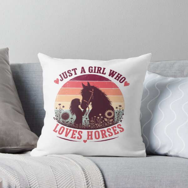 Item preview, Just A Girl Who Loves Horses Equestrian Rider Horse Lover Gift designed and sold by SkeletonsDanger.