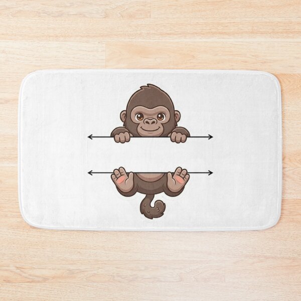 Item preview, Cute Peeking Gorilla Monkey Name Frame Split Monogram designed and sold by PetalsPaws.