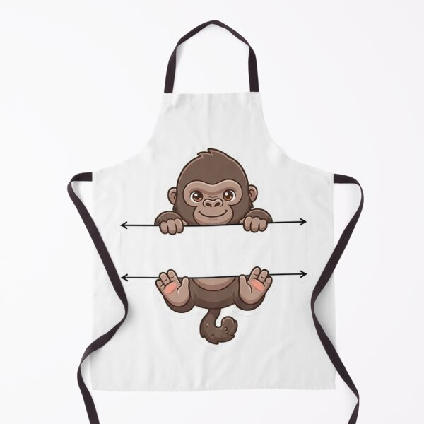 Item preview, Cute Peeking Gorilla Monkey Name Frame Split Monogram designed and sold by PetalsPaws.