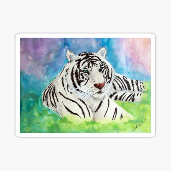 White Tiger Spirit Animal Sticker