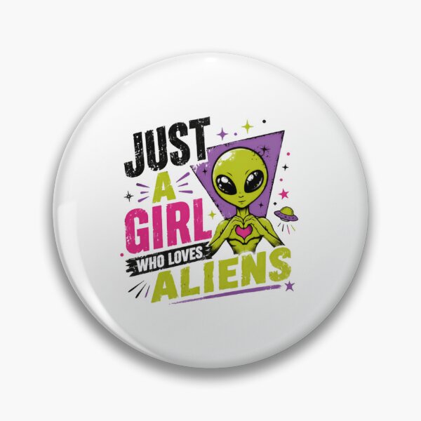 Item preview, Just A Girl Who Loves Aliens Extraterrestrial Sci Fi Space Fan designed and sold by SkeletonsDanger.