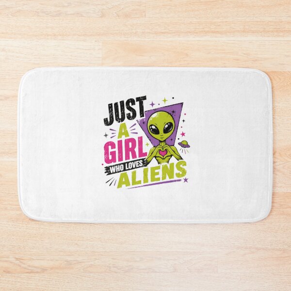 Item preview, Just A Girl Who Loves Aliens Extraterrestrial Sci Fi Space Fan designed and sold by SkeletonsDanger.