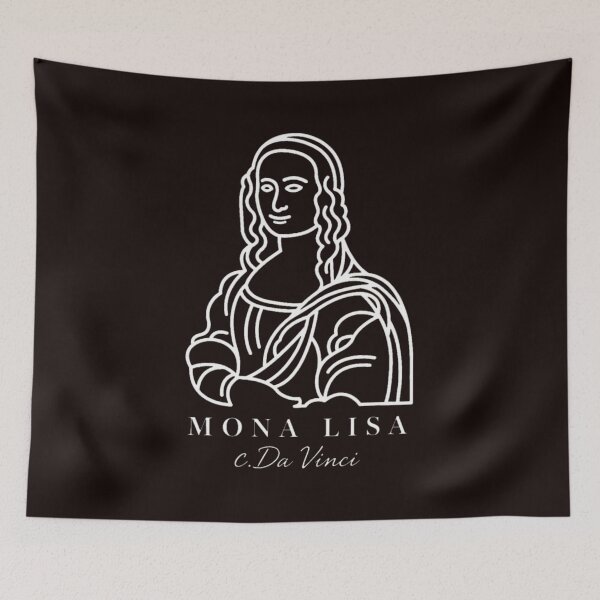 Item preview, Minimalist Mona Lisa Art Portrait  designed and sold by elias-harj-nook.