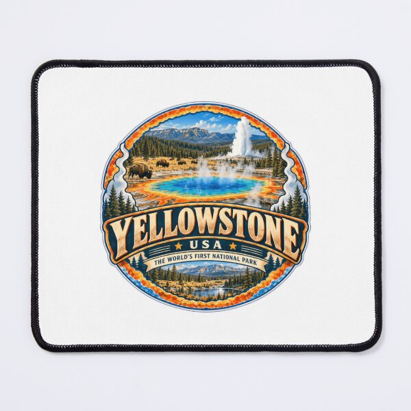 Item preview, Yellowstone USA The World's First National Park | National Park Travel Souvenir Outdoors designed and sold by SEEM-drawing.