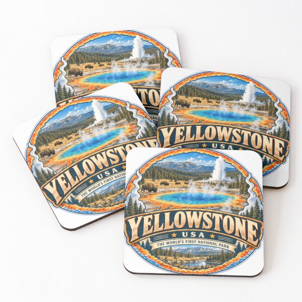Item preview, Yellowstone USA The World's First National Park | National Park Travel Souvenir Outdoors designed and sold by SEEM-drawing.
