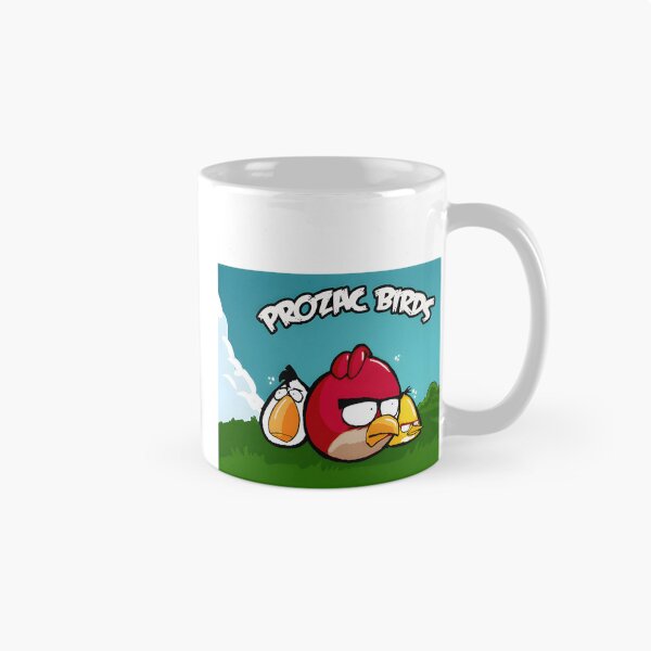 Item preview, Prozac Birds Funny Mental Health Inspired Illustration Artwork designed and sold by lively. stickers.