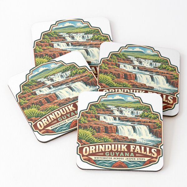 Item preview, Orinduik Falls Guyana Whitewater Across Jasper Steps Travel Explorer Souvenir designed and sold by SEEM-drawing.