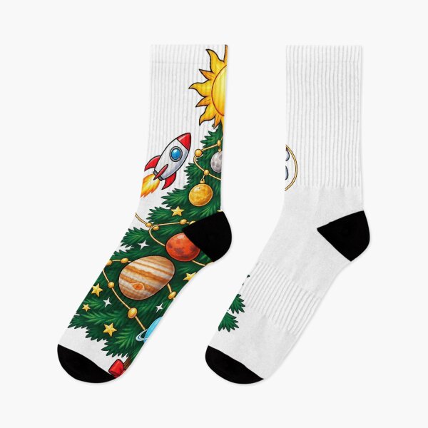 Item preview, Solar System Christmas Tree with Planet Ornaments designed and sold by skyartdesign.