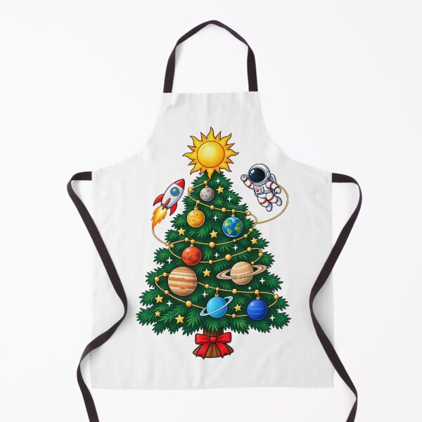Aperçu de l'œuvre Solar System Christmas Tree with Planet Ornaments créée et vendue par skyartdesign.