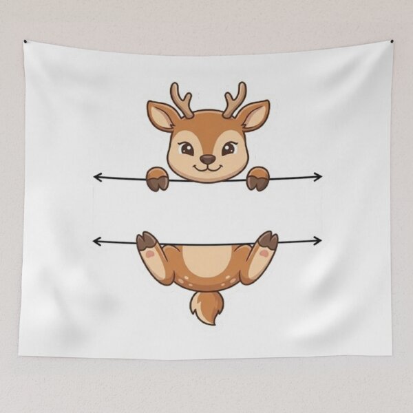 Item preview, Cute Peeking Deer Name Frame Split Monogram designed and sold by PetalsPaws.