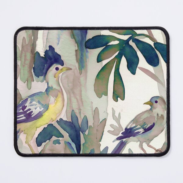 Item preview, Indigo Chinoiserie Birds Watercolor Toile designed and sold by Fani*.