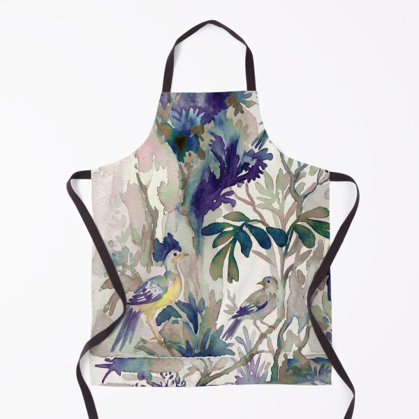 Item preview, Indigo Chinoiserie Birds Watercolor Toile designed and sold by Fani*.