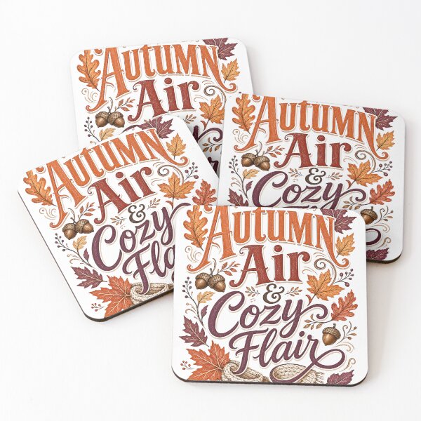 Item preview, Autumn Air & Cozy Flair – Cute Cozy Fall Design for Women, Autumn Fashion Gift designed and sold by PrintSparkDesigns.